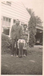 Charles A., Bernice, & Bruce E. Babcock, Collins, NY, 1948