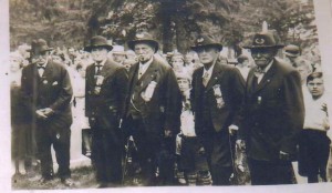 Civil War Veterans (GAR), Hamburg, New York, Circa 1930 L-R Charles Duke, Fred Henn, Joseph Taylor, Eugene Frink, Conrad Glasser