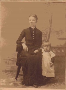 Emily Gale (Grandmother of Emily B. Gale) with Oldest Granddaughter, Julia Gale (Age 2), Hamburg, NY, 1890