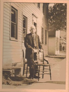 William H. Gale (Age 91) Outside his Home in Hamburg, NY, 1938 (Born in England)
